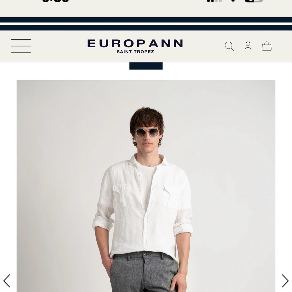 Light Pink Linen Casual Button-Down Shirt - Relaxed Fit - Picture 6 of 6